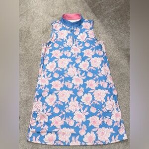 Izod Blue and Pink Floral Women’s Tennis Dress size Large